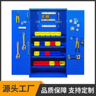 钢制重型工具柜工厂车间带轮双开门零件收纳箱工具车加厚储物柜