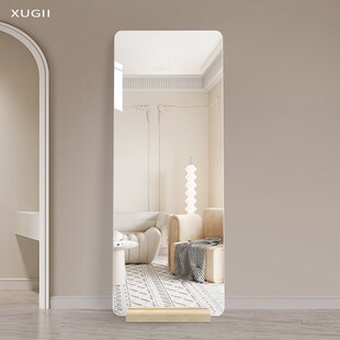 入户可移动镜子装饰全身镜服装店专用试衣镜带底座家用落地穿衣镜