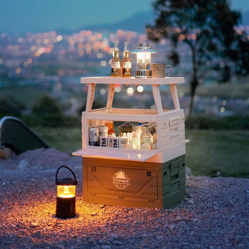 户外露营折叠箱车载后备箱带桌野营野餐储物收纳箱工业风渔具箱,收纳整理,吸尘器收纳架/盒/袋,淘宝优惠券,粉丝福利购,淘宝优惠卷