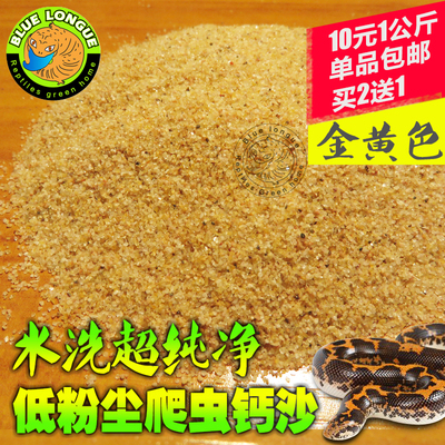 爬虫沙漠型鬃狮蜥蜥爬虫钙细沙低无尘爬虫垫材爬虫箱造景1公斤