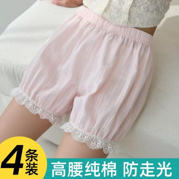 纯棉女防走光JK透气儿童保险打底短裤宽松安全裤夏薄款可外穿裤童