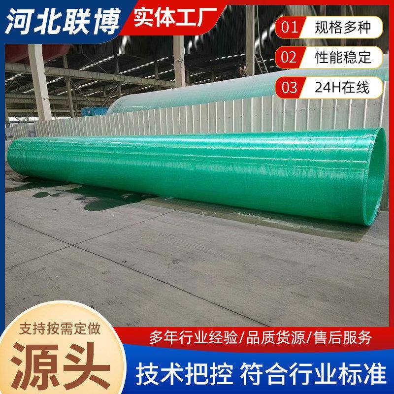 大口径玻璃钢管道排水管道地埋管道夹砂管缠绕式污水排水通风管道