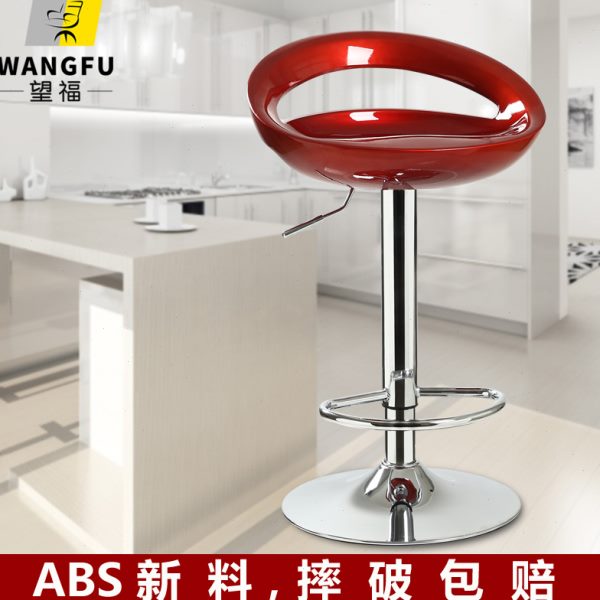 现代简约吧台椅升降靠背椅家用座椅轻奢前台高脚吧凳旋转柜台椅子