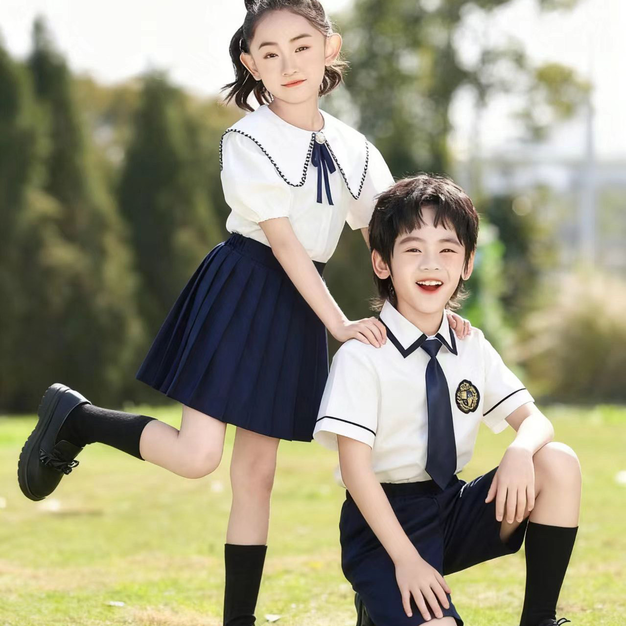 六一小学生校服舞蹈大合唱表演服毕业照班服套装运动会幼儿园园服