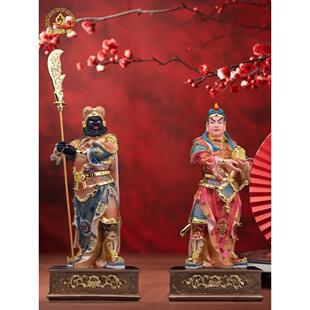 关平周仓树脂神像19英寸左右武财神护法将军家用佛像招财供奉摆件