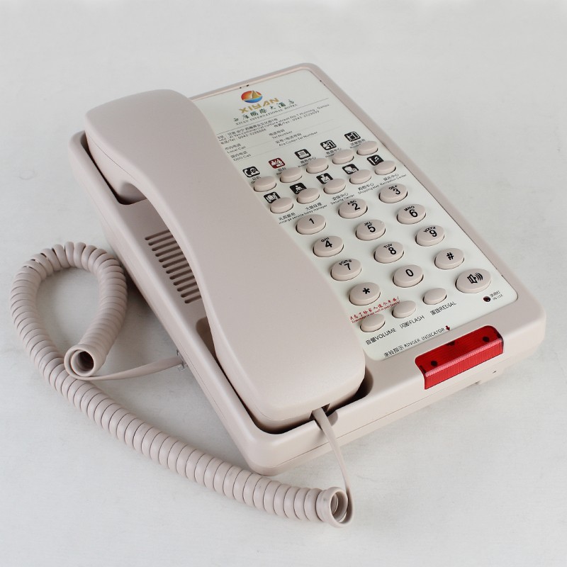 酒店专用电话机客房宾馆商务办公座机logo卡纸一键拨号免电池包邮