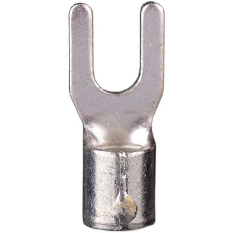 紫铜焊口 UT叉型裸端头UT16-6 Y型接线端子 U型铜端子 镀银 500只