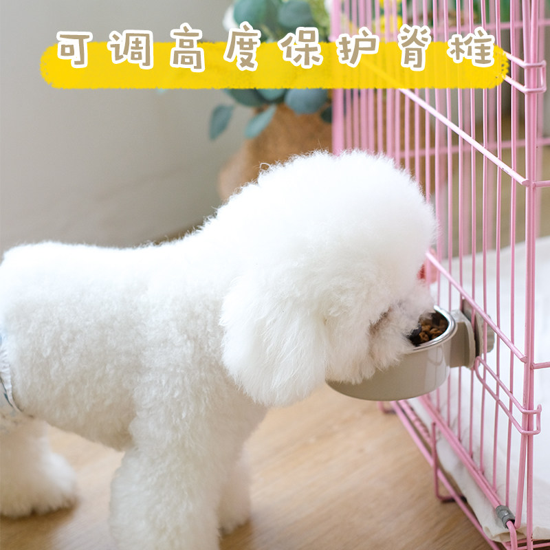 猫碗狗碗悬挂笼子幼猫喝水碗防打翻固定小狗狗粮碗饮水盆宠物食盆