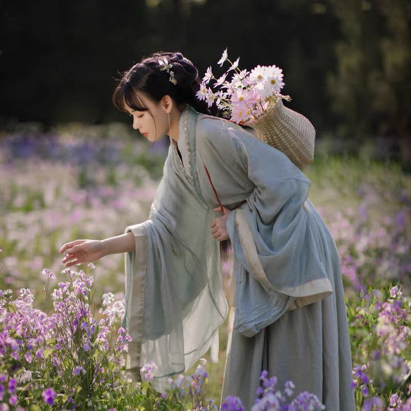 古风背篓道具竹编汉服拍照摄影儿童舞蹈表演农用小号藤编花篮采茶