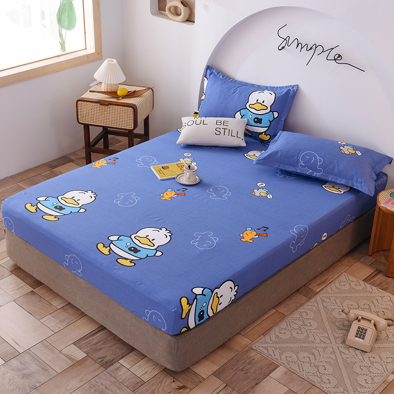 纯棉床包单件儿童卡通床罩1.8米2m2.2全棉薄棕垫保护套床垫套1.5
