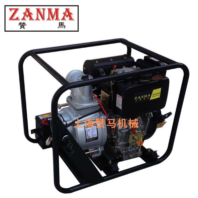赞马4寸电启动柴油污水泵10马力排污泵防洪应急抢险抗旱防汛挖藕