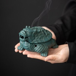 龙龟盘香炉 陶瓷工艺品熏香摆件倒流香薰炉创意家居香插香道发