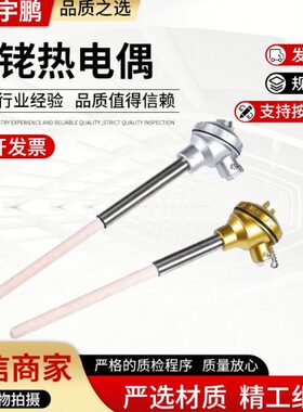 WRP130刚玉管陶瓷热电偶1600℃贵金属耐温热电偶S型铂铑热电偶