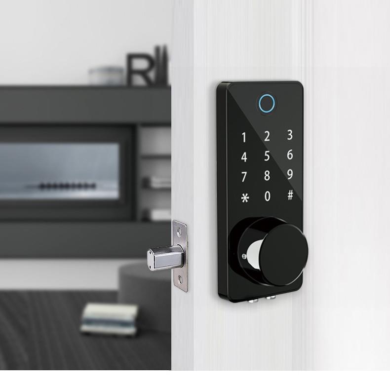 密码指纹锁智能锁家用全自动北美木门蓝牙磁卡锁通通指纹解锁