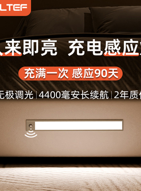 人体感应灯无线自粘入户门橱柜充电灯条免插电厨房切菜照明LED灯