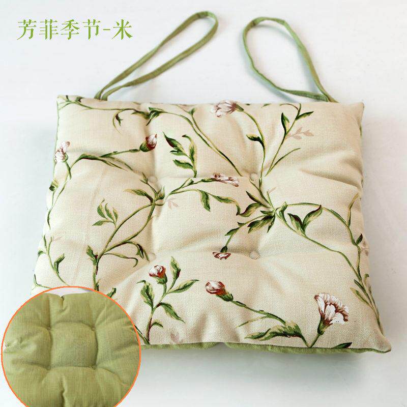 坐垫椅子学生垫公椅子垫四季通左岸春天用加厚餐椅垫座凳子板凳垫