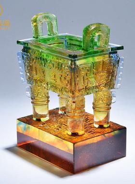 琉璃鼎生意兴隆办室桌定面摆件开业大公司乔迁礼品公高档吉F-A-22