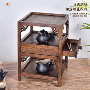 饼收纳实木博古架三层置物茶杯茶茶壶茶具架紫砂壶茶器具架展示架