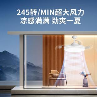 全谱护吊扇灯卧光室客厅饭厅吊扇灯现代简约 扇灯吊2新025款