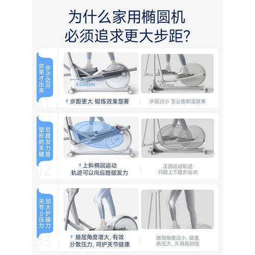 麦克椭材圆机家用太空漫型步机瑞健身房器MR-581运动小静音椭圆仪