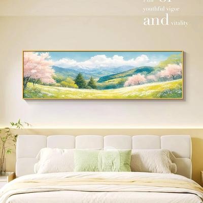 野地美树子壁客背厅饰画202装5新C6657款大白墙沙发景挂画治愈系