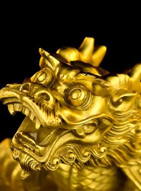 铜龙龟摆件纯铜黄八卦龙居招财客LG2342-4厅龟店铺办公室家饰品开