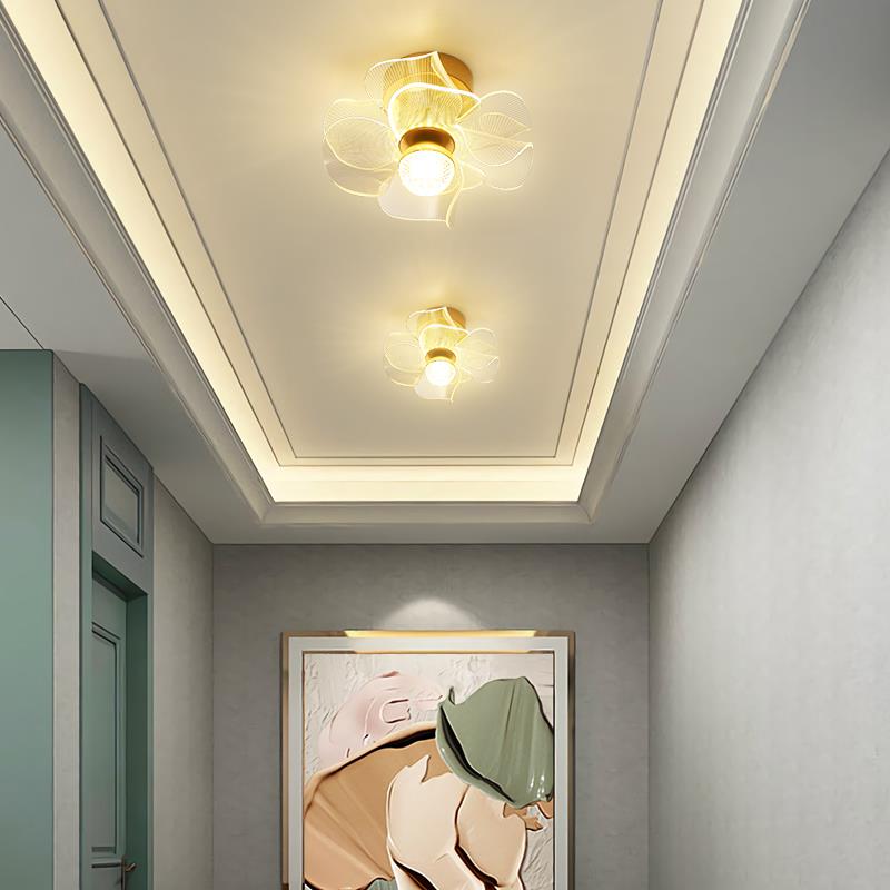 床头吊现厅代简约北欧创意FSE荷围叶灯花朵餐小吊灯卧室女儿房氛