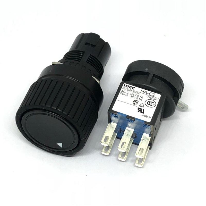 IDEC和泉HA-C2马扎克mazak松换刀旋转按钮开关HA1R-2C2VB黑色2B