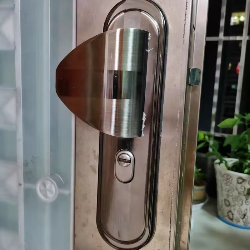 大门拉手老式门通用型配件防盗门门锁具大耳朵面板铝合金把手