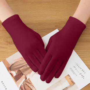 秋冬天保暖手套加绒加厚单层户外骑行休闲男女士高弹跳舞五指手套