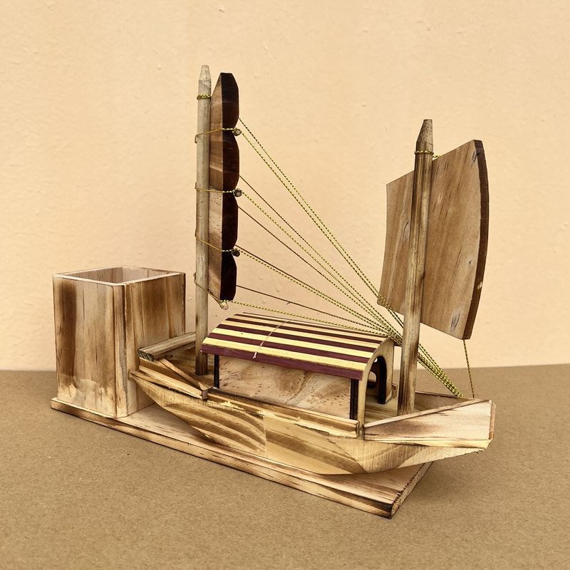 帆船模型摆件木质家m居摆件一帆风顺乘风破浪满载而归船模工艺品