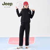 JEEP吉普女童运动套装 中大童时髦两件套 百搭外套长裤 秋季 2025新款