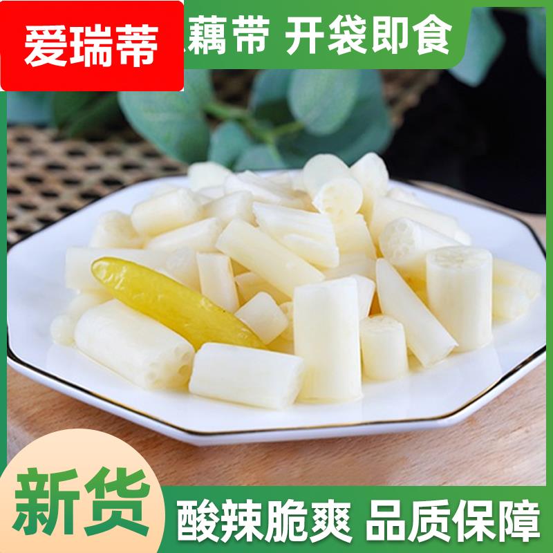 洪湖泡椒藕带新鲜湖北特产商用400g装酸辣脆爽莲藕泡藕尖开袋即食