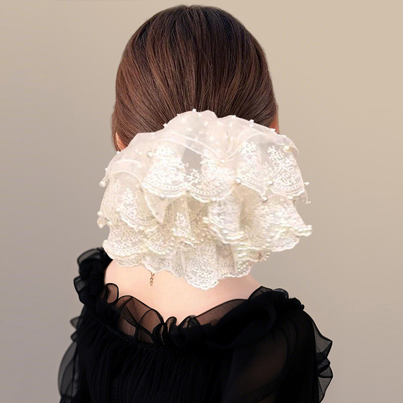 克洛里斯花神！超仙珍珠蕾丝发圈新款超大法式温柔氛围感旅行发绳,饰品/流行首饰/时尚饰品新,发饰,淘宝优惠券,粉丝福利购,淘宝优惠卷