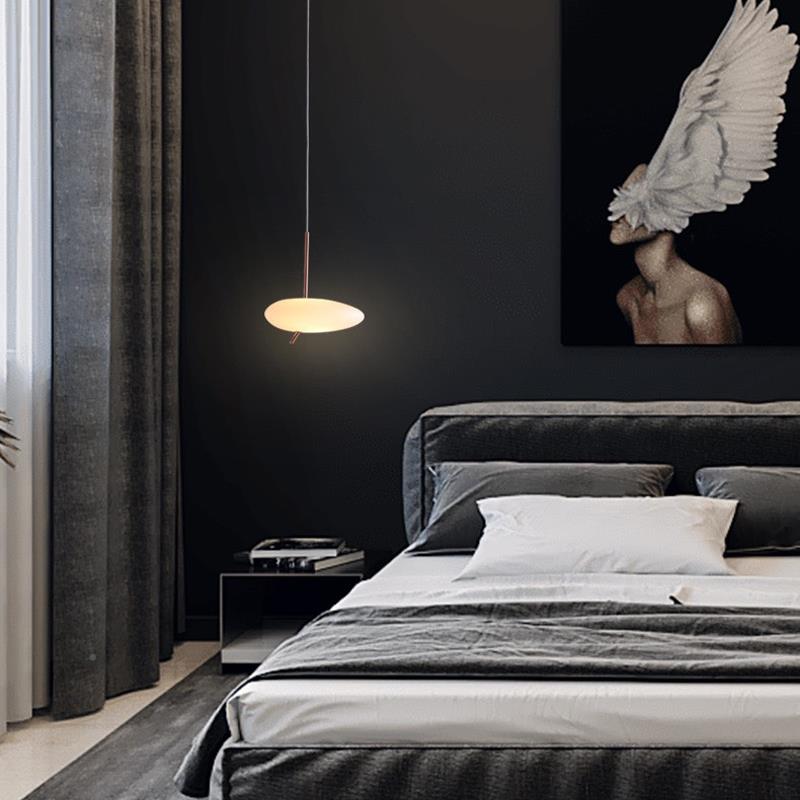 设师餐厅计灯VGW北欧卧室床头小奢吊灯轻简约展馆鹅卵石触意控创