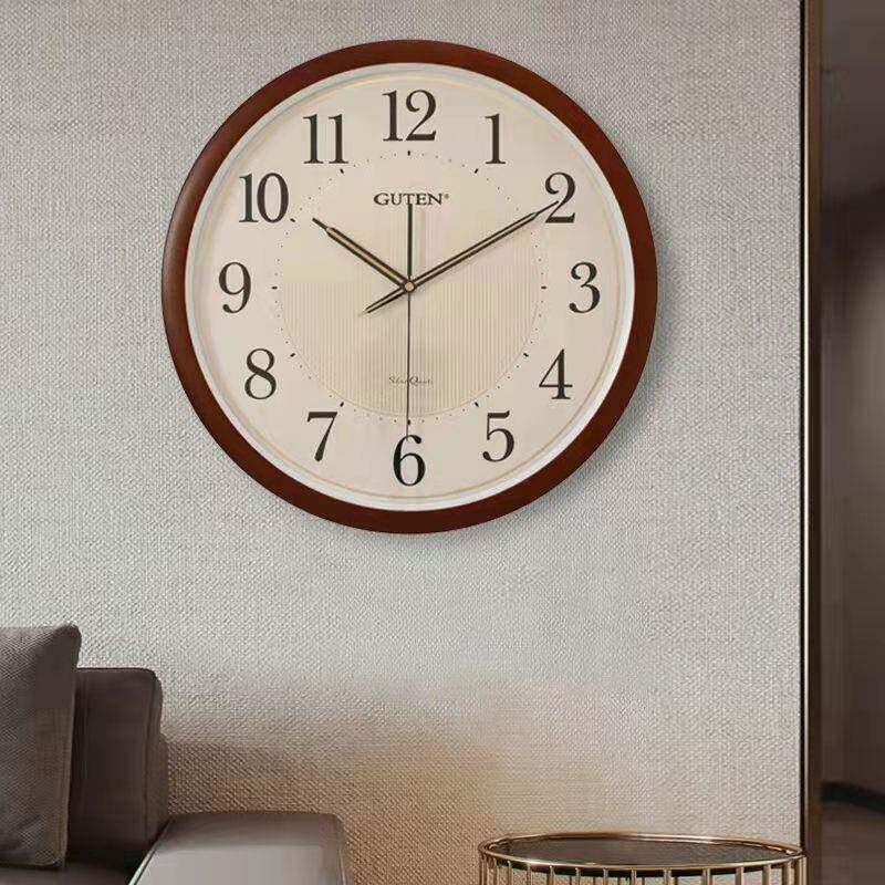 42cm大号奢静音挂钟简约ZGC现代石钟北欧客英家用厅挂表轻钟表