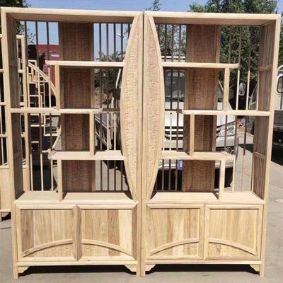 博古叶架实木新多中式宝阁北老榆室木茶新中式展茶陈列柜客厅隔断