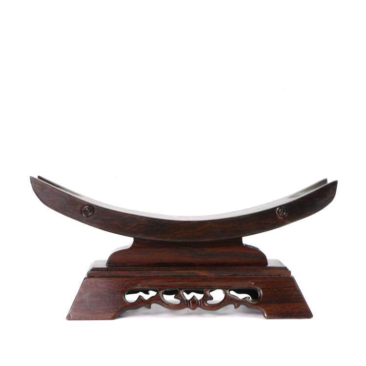 ASD黑檀架木牙架实木金箍棒托剑架宝木雕横财摆件木托如意底座创