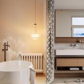 卡巴拉冬洗季 澡水夹棉防浴帘免GLN打孔淋浴间隔断遮光窗帘客皮厅