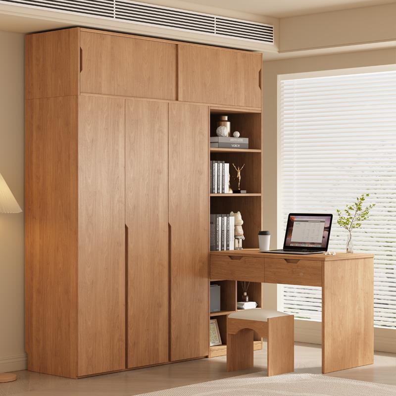 式全实木橡木连体书桌/衣中组合EFN级柜小户型转角儿童学习电脑桌