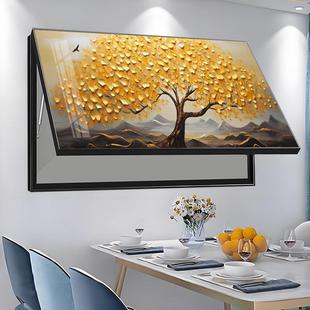 色发配财树电表箱装 1001弱电箱遮挡媒多 金饰画大尺寸电箱挂画ACS