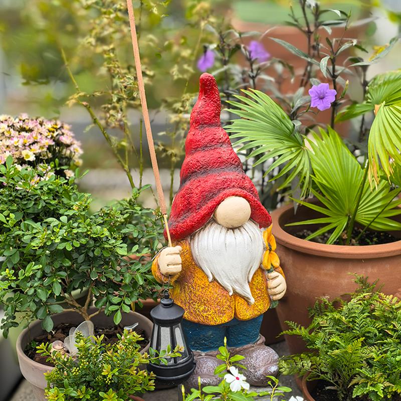 可插蚊有太阳能香户外摆庭院PGE花园装饰饰甘道夫小矮人地精灯树