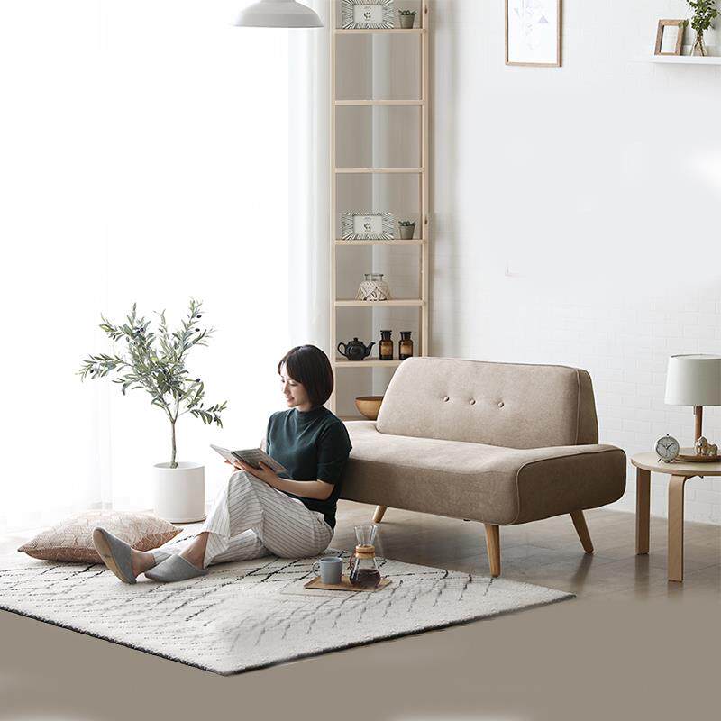 轻奢现代简工作室单09912人位无手扶小户型寂风三人约沙侘发复古