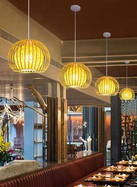 网红麻球吊吊灯烧烤店台灯具商创意餐饮店QEG铺个性吧饭厅用火锅