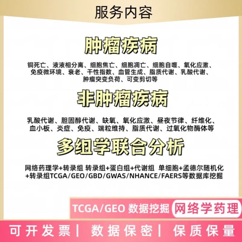 TCGA数据库 ceRNA网络 多组学 突变 代谢 高分 生信定制 项目分析图片