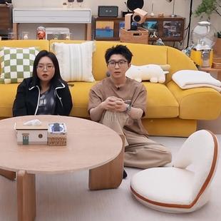 毛毛雪琴飘毛雪汪叠同款榻榻M5617米椅创意子折懒人沙发坐垫阳台