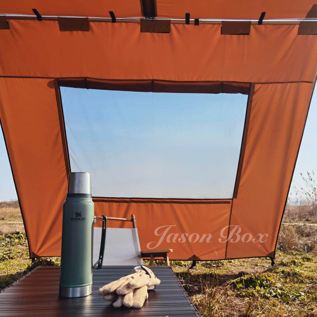 简CURTAIN森户外车帐边帐拓展配件带窗户侧遮阳布侧帘天幕篷围帐