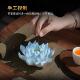 陶瓷莲花香插件香新中式 饰线底座高级感茶室A06 169A客厅香托摆香