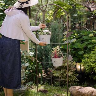 掬TY24178涵铁架艺围屏风栅栏落地花架装栏花园隔断月季铁线莲爬