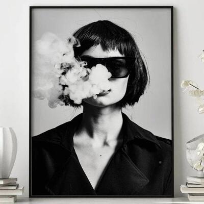 饰画有摄框挂画墙壁画黑白小影文艺酒吧众咖啡装现代简约复古BQX